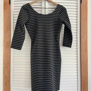 Bar III Striped Bodycon Dress / Medium